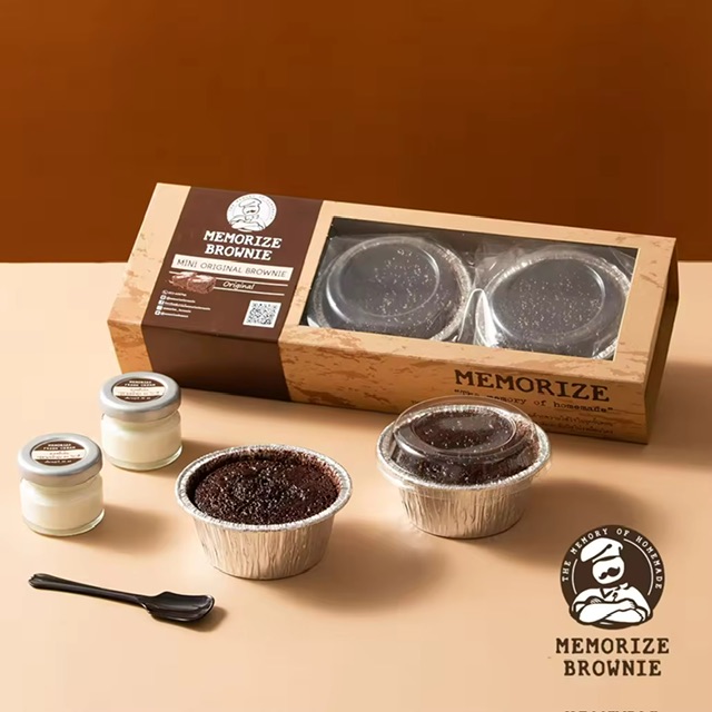 Mini Original Brownie เมมโมไรซ์ บราวนี่ รสชาติดั้งเดิม  ของขวัญวาเลนไทน์ ช็อคโกแลตกล่องทั้งหลาย ขนมที่นิยมให้เป็นของขวัญ ขนมกล่องหน้าตาน่ารัก Valentine
