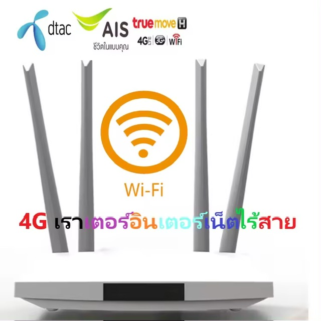 4G เราเตอร์ ใส่ซิมปล่อย Wi-Fi 300Mbps 4G LTE Wireless Router รองรับ 4G ทุกเครือข่าย รองรับการใช้งาน Wifi ได้พร้อมกัน 32 users(BR)