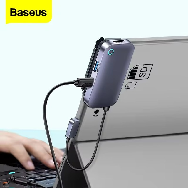 Baseus USB C Hub สำหรับ iPad Pro 2021 USB 3.0อะแดปเตอร์ SD การ์ด TF 4พัน HDMI เข้ากันได้ Type C Hub สำหรับ MacBook Pro อากาศสถานีเชื่อมต่อ