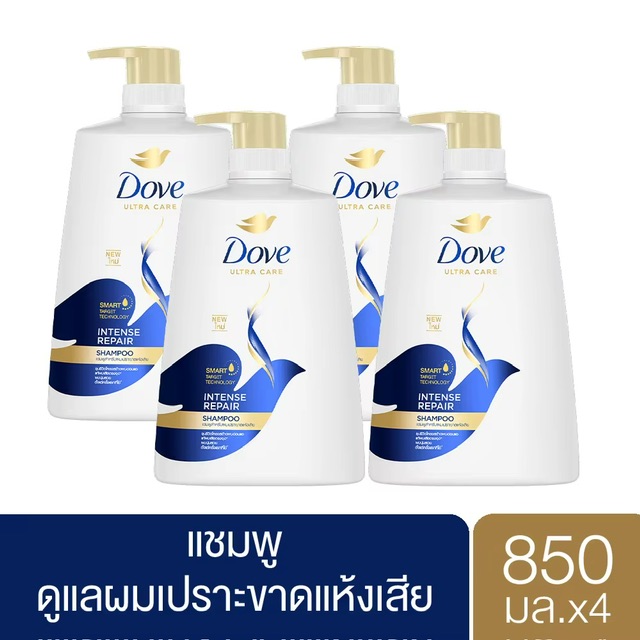 [ส่งฟรี] โดฟ แชมพู 850-900 มล. x4 Dove Shampoo 850-900 ml. x4 ( ยาสระผม ครีมสระผม แชมพู shampoo ) ของแท้